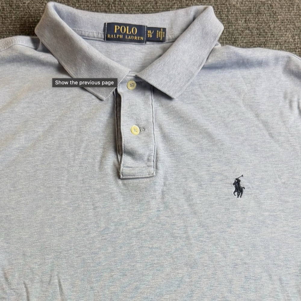 POLO RALPH LAUREN Men POLO SHIRT Size XL Blue